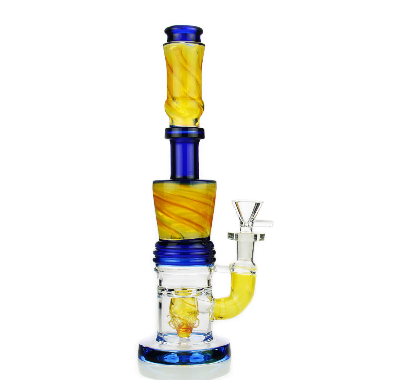 11” Galaxy Colors Bong Fumed Glass with Shower and 14mm Male Bowl