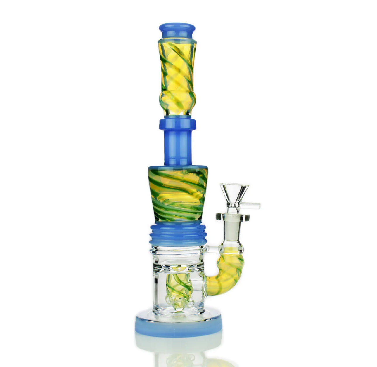 11” Galaxy Colors Bong Fumed Glass with Shower and 14mm Male Bowl