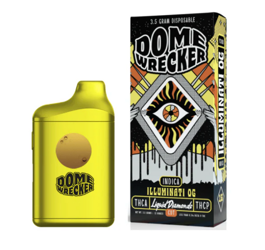 Domewrecker THCa Liquid Diamonds Disposable - 3.5g - Illuminati OG (Indica)