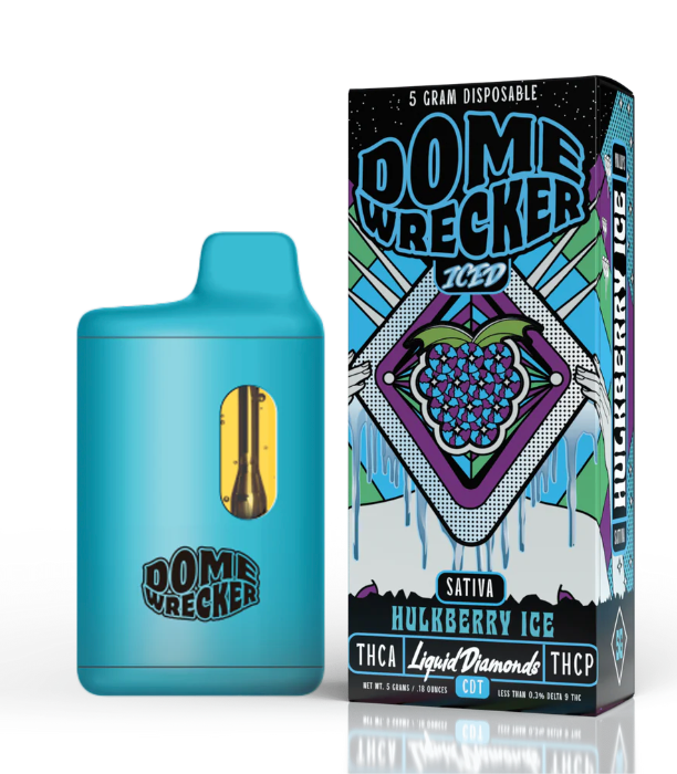 Domewrecker THCa Liquid Diamonds Disposables - 5g - Hulkberry Ice (Sativa)