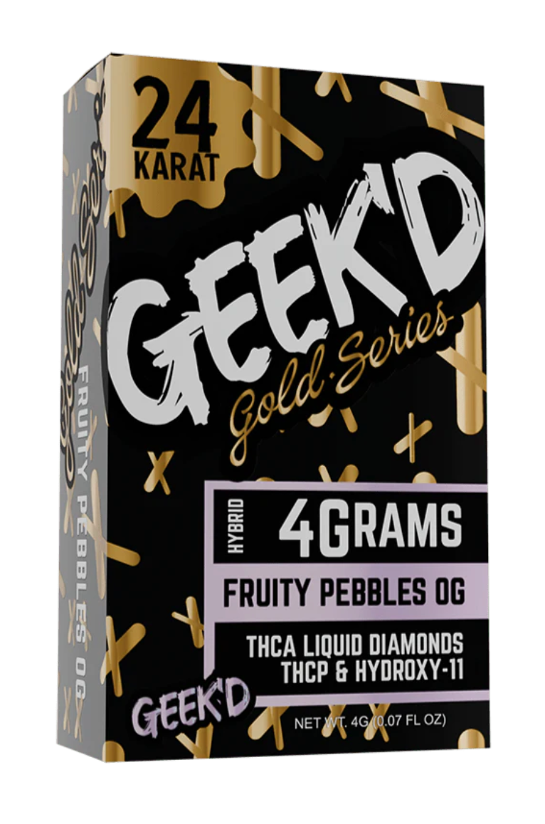 Geek'D Gold Series 4g THCa Liquid Diamonds - Fruity Pebbles OG