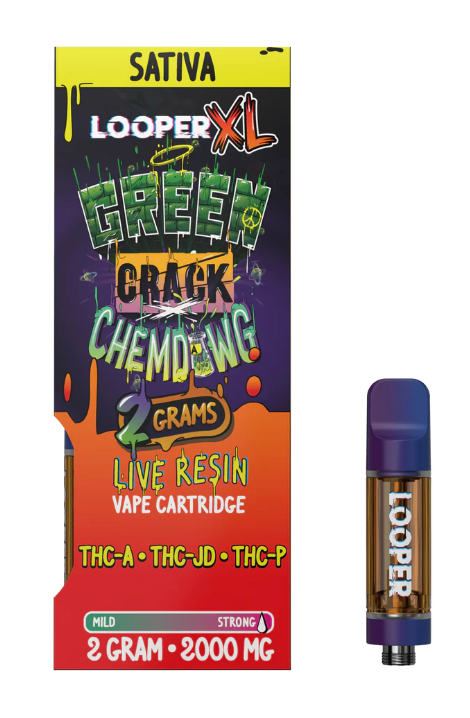 Looper XL Series Live Resen 2g Cartridges - Green Crack X Chemdawg