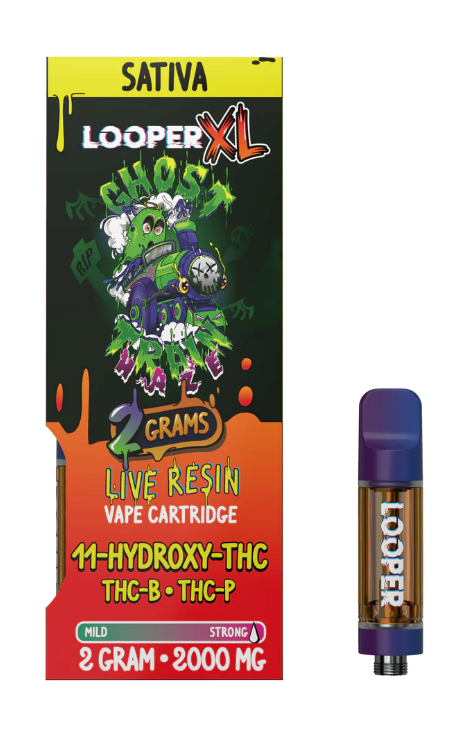 Looper XL Series Live Resin 2g Cartridges - Ghost Train Haze