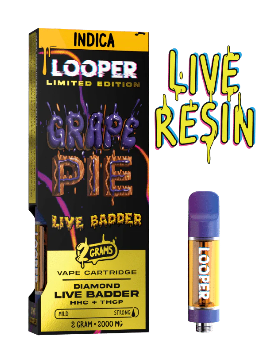 Looper Live Diamond Badder 2g Cartridges - Grape Pie