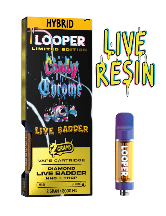 Looper Live Diamond Badder 2g Cartridges - Candy Chrome