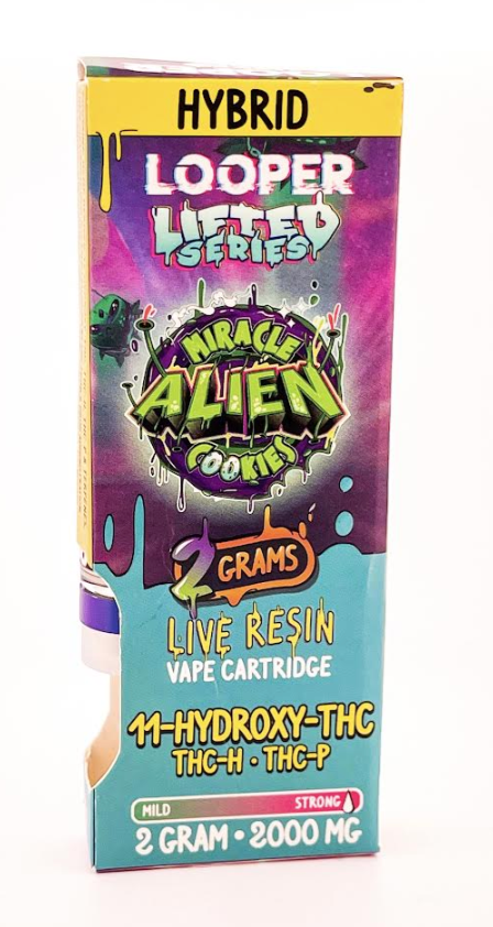 Looper Lifted Series Live Resin 2g Cartridges - Miracle Alien Cookies