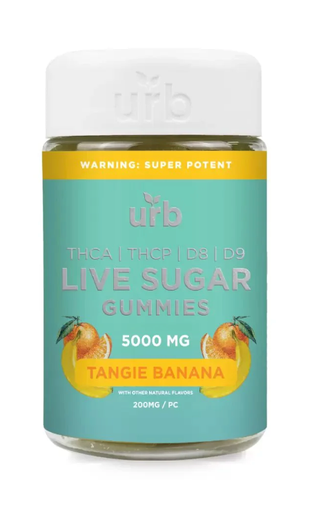 Urb Live Sugar 5000mg Gummies - Tangie Banana