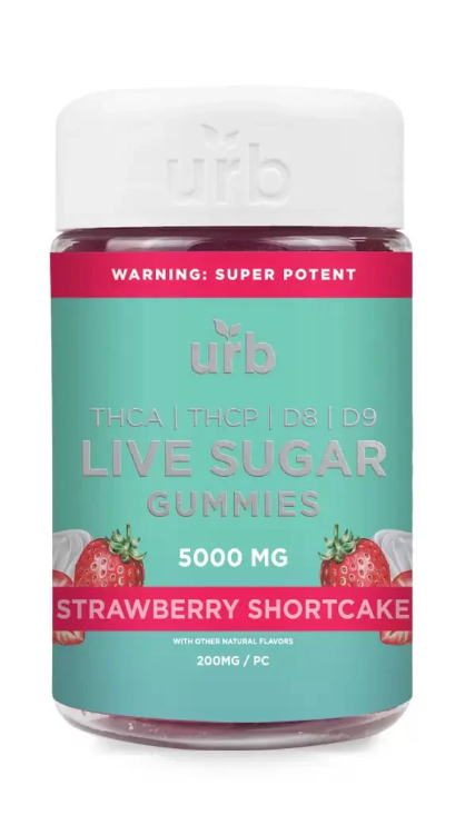 Urb Live Sugar 5000mg Gummies - Strawberry Shortcake