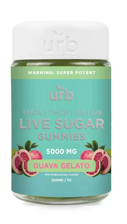 Urb Live Sugar 5000mg Gummies - Guava Gelato