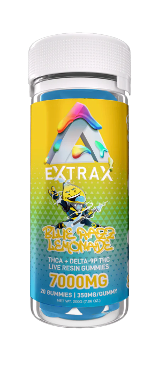 Delta Extrax Adios Blend 7000mg Gummies - Blue Razz Lemonade (Hybrid)