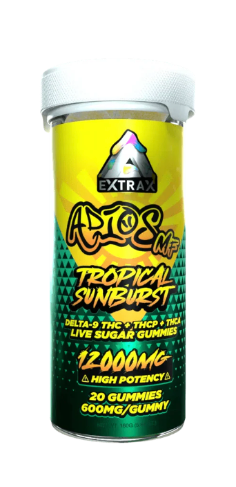 Delta Extrax - Adios MF THCa Live Sugar 12,000mg Gummies - Tropical Sunburst