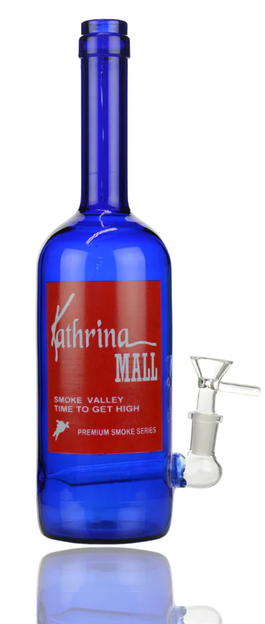 12" Kathrina Mall Wine  Bottle Bong with 14mm Male Bowl